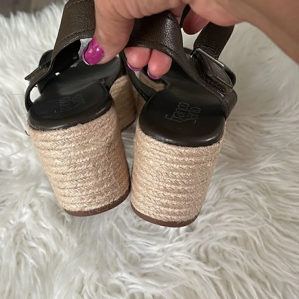 FRANCO SARTO LEATHER ESPADRILLES NWOT SIZE 8.5